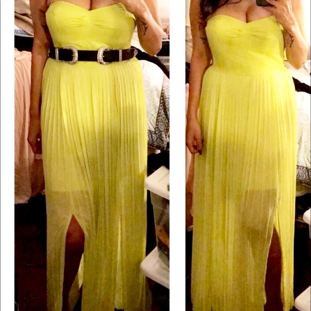 Yellow maxi dress